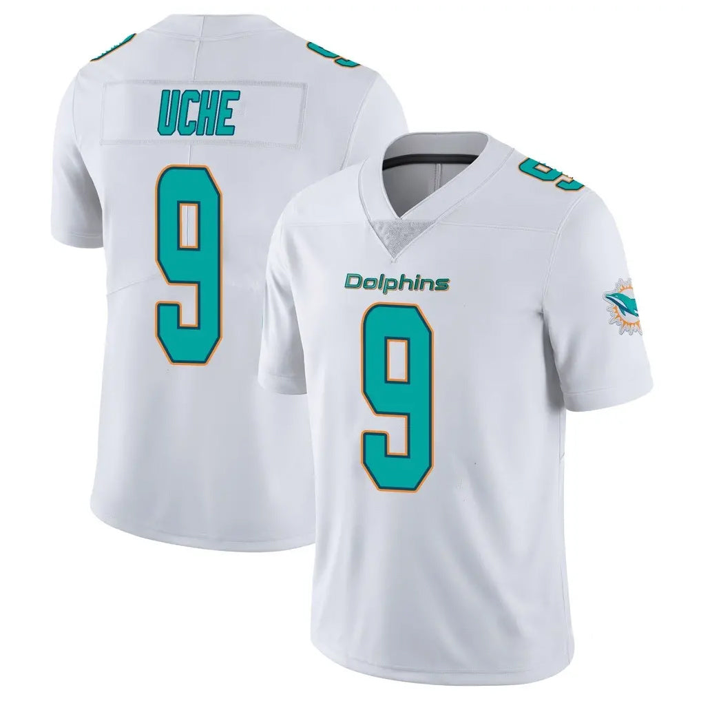 Vanessashop M.Dolphins #9 Joshua Uche Player White Limited Vapor Untouchable Home Game Stitched Jerseys