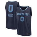 Vanessashop M.Grizzlies #0 Jaylen Wells Navy Fast Break Replica Player Stitched Jerseys- Icon Edition
