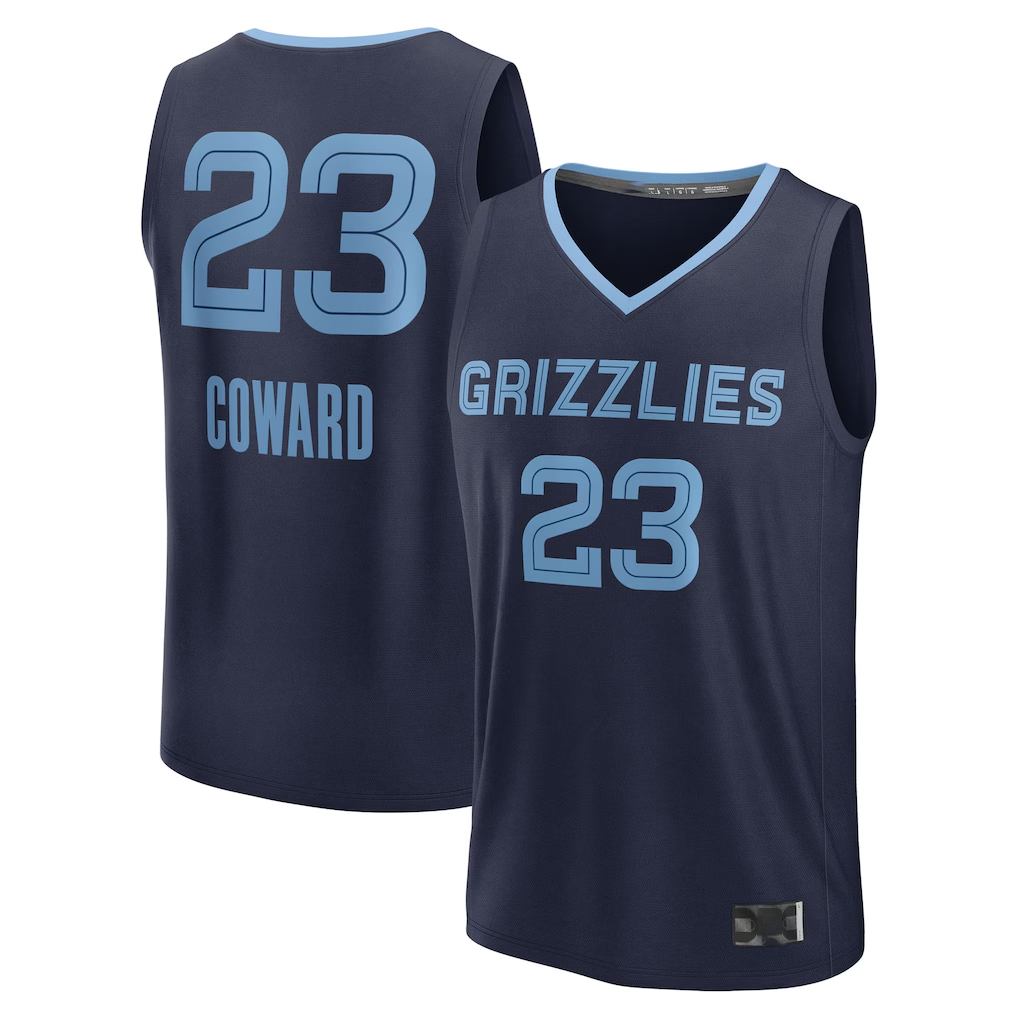Vanessashop M.Grizzlies #23 Cedric Coward Navy Draft First Round Pick Fast Break Replica Stitched Jerseys- Icon Edition