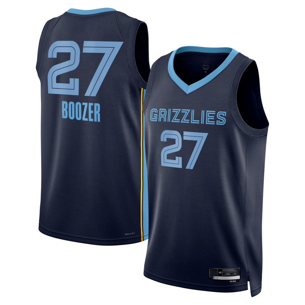 Vanessashop M.Grizzlies #27 Cameron Boozer Navy 2026 Draft Swingman Stitched Jerseys- Icon Edition