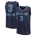 Vanessashop M.Grizzlies #3 Kentavious Caldwell-Pope Navy Fast Break Replica Player Stitched Jerseys- Icon Edition