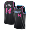 Vanessashop M.Heat #14 Tyler Herro Black 202526 Swingman Jerseys - City Edition