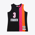 Vanessashop M.Heat #3 Dwyane Wade Mitchell & Ness Black 2005-06 Hardwood Classics Authentic Jerseys