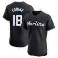 Vanessashop M.Marlins #18 Griffin Conine Player Black Vapor Home Limited Elite Stitched Jerseys