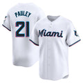 Vanessashop M.Marlins #21 Graham Pauley Player White  Home Limited Stitched Jerseys