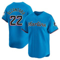 Vanessashop M.Marlins #22 Sandy Alcantara Player Blue Home Limited Stitched Jerseys