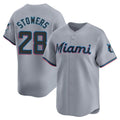 Vanessashop M.Marlins #28 Kyle Stowers Player Gray Home Limited Stitched Jerseys