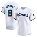 Vanessashop M.Marlins #9 Xavier Edwards Player White  Home Limited Stitched Jerseys