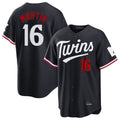 Vanessashop M.Twins #16 Austin Martin Player Navy Home Game Stitched Jerseys