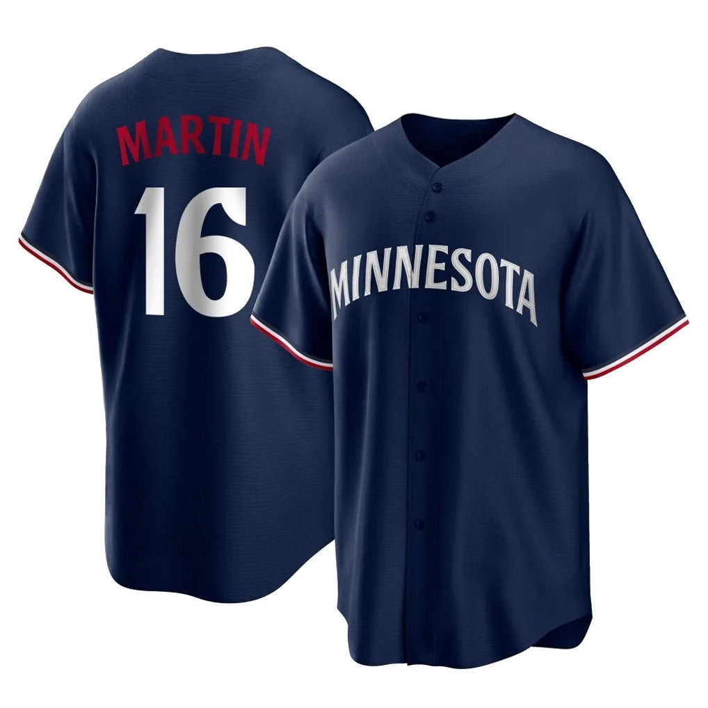 Vanessashop M.Twins #16 Austin Martin Player Navy Replica Alternate Home Stitched Jerseys