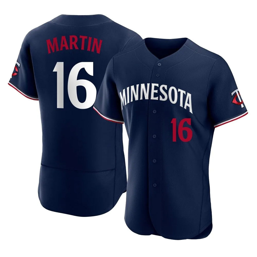 Vanessashop M.Twins #16 Austin Martin Player Navy Replica Home Limited Elite Stitched Jerseys