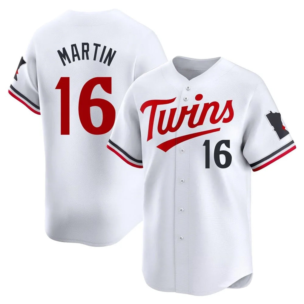 Vanessashop M.Twins #16 Austin Martin Player White Home Limited Stitched Jerseys