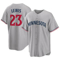 Vanessashop M.Twins #23 Royce Lewis Player Gray Game Limited Home Stitched Jerseys