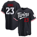 Vanessashop M.Twins #23 Royce Lewis Player Navy Home Game Stitched Jerseys