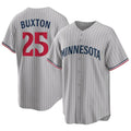 Vanessashop M.Twins #25 Byron Buxton Player Gray Game Limited Home Stitched Jerseys
