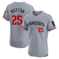 Vanessashop M.Twins #25 Byron Buxton Player Gray Home Limited Elite Stitched Jerseys