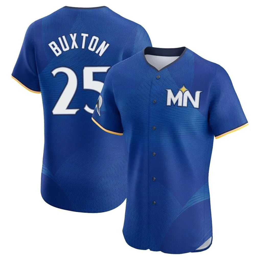 Vanessashop M.Twins #25 Byron Buxton Player Royal City Connect Limited Elite Home Stitched Jerseys