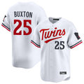 Vanessashop M.Twins #25 Byron Buxton Player White Home Limited Stitched Jerseys