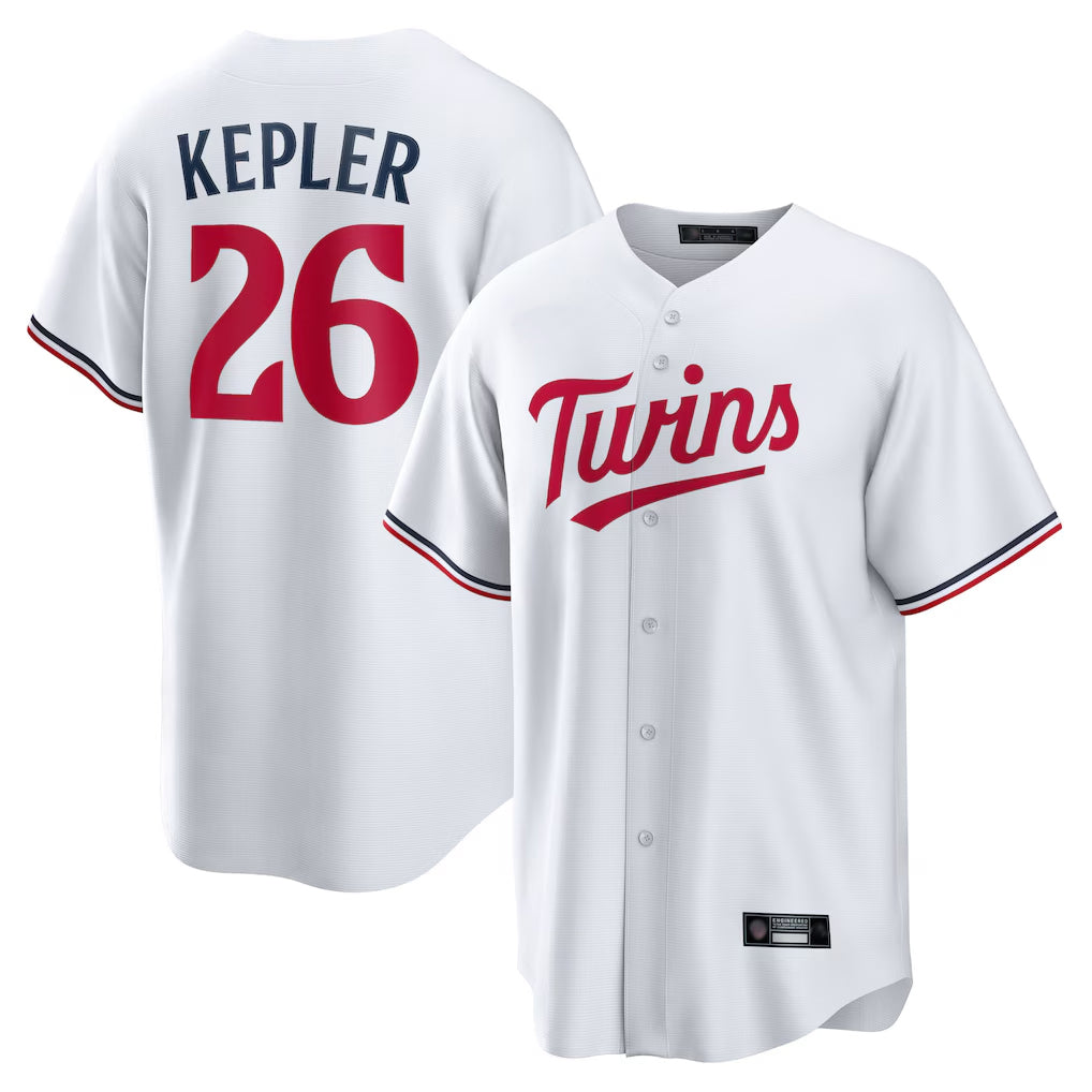 Vanessashop M.Twins #26 Max Kepler Player White Home Game Stitched Jerseys