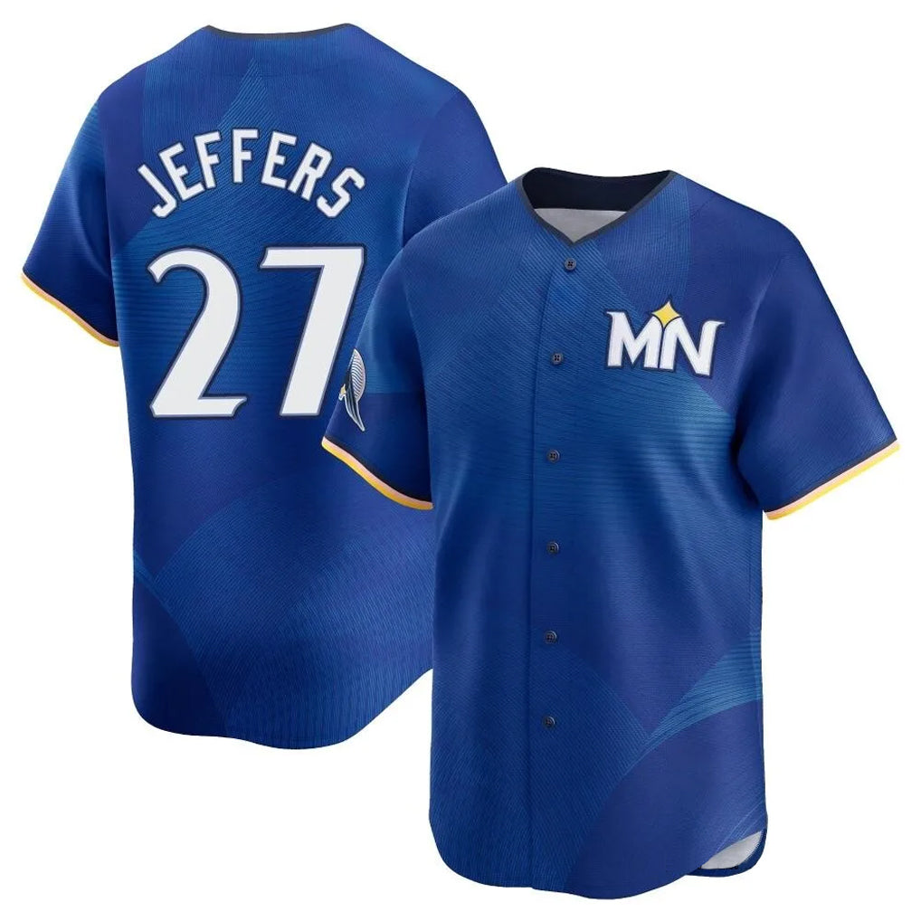 Vanessashop M.Twins #27 Ryan Jeffers Player Royal City Connect Limited Home Stitched Jerseys