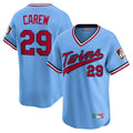Vanessashop M.Twins #29 Rod Carew Player Light Blue Throwback Cooperstown Collection Limited T-shirt Stitched Jerseys