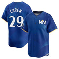 Vanessashop M.Twins #29 Rod Carew Player Royal City Connect Limited Home Stitched Jerseys