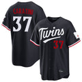 Vanessashop M.Twins #37 Victor Caratini Player Navy Home Game Stitched Jerseys