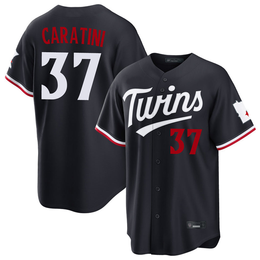 Vanessashop M.Twins #37 Victor Caratini Player Navy Home Game Stitched Jerseys