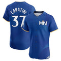 Vanessashop M.Twins #37 Victor Caratini Player Royal City Connect Limited Elite Home Stitched Jerseys