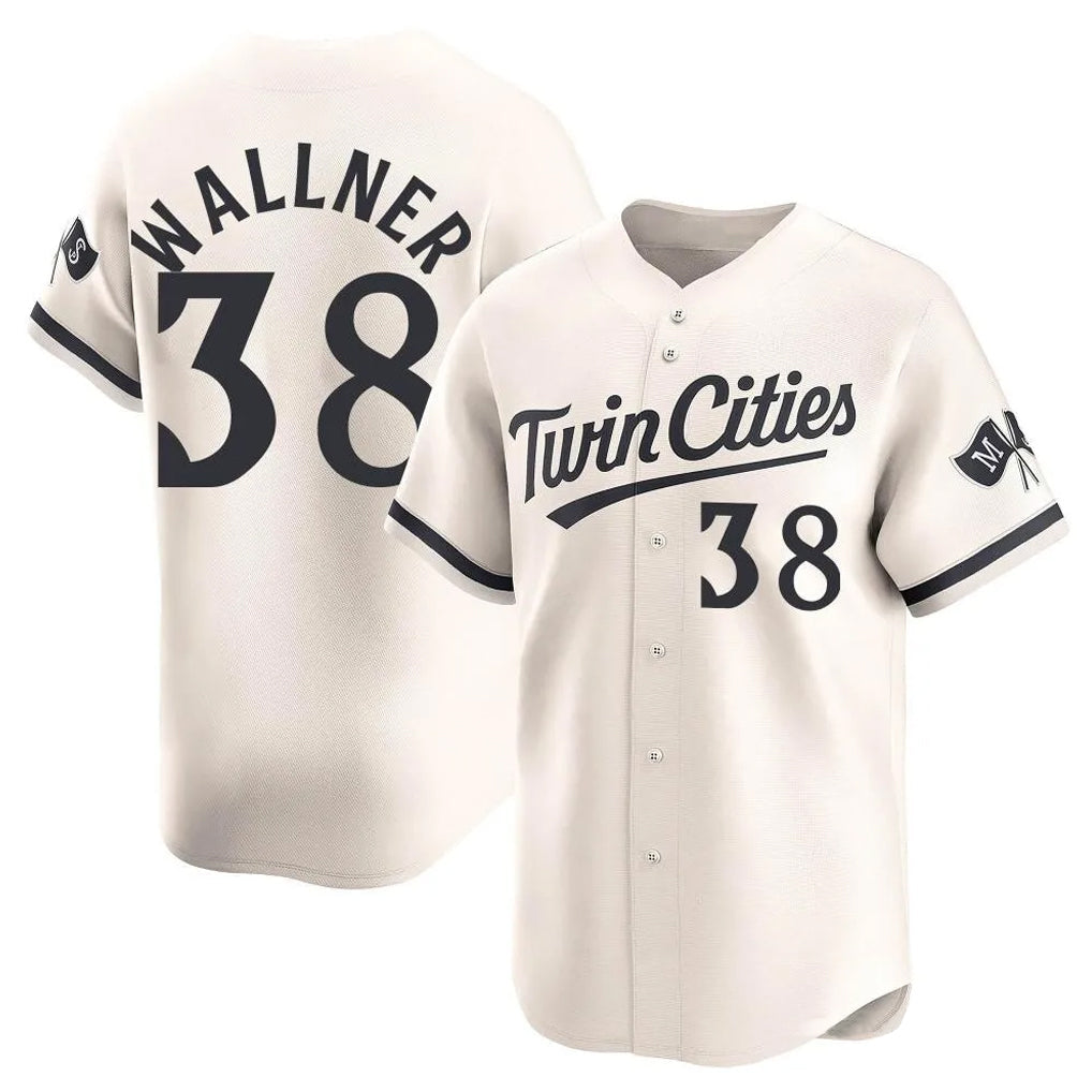 Vanessashop M.Twins #38 Matt Wallner Player Cream Home Limited Stitched Jerseys