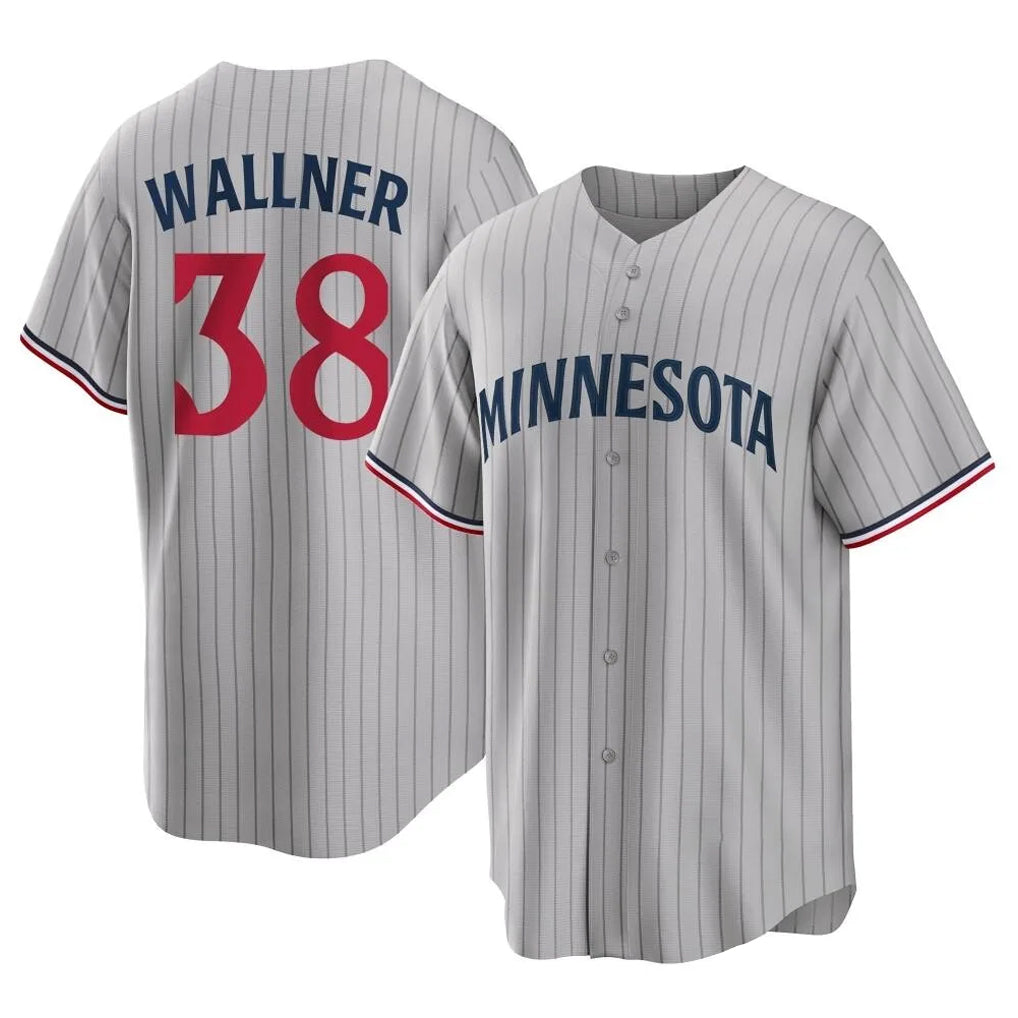 Vanessashop M.Twins #38 Matt Wallner Player Gray Game Limited Home Stitched Jerseys
