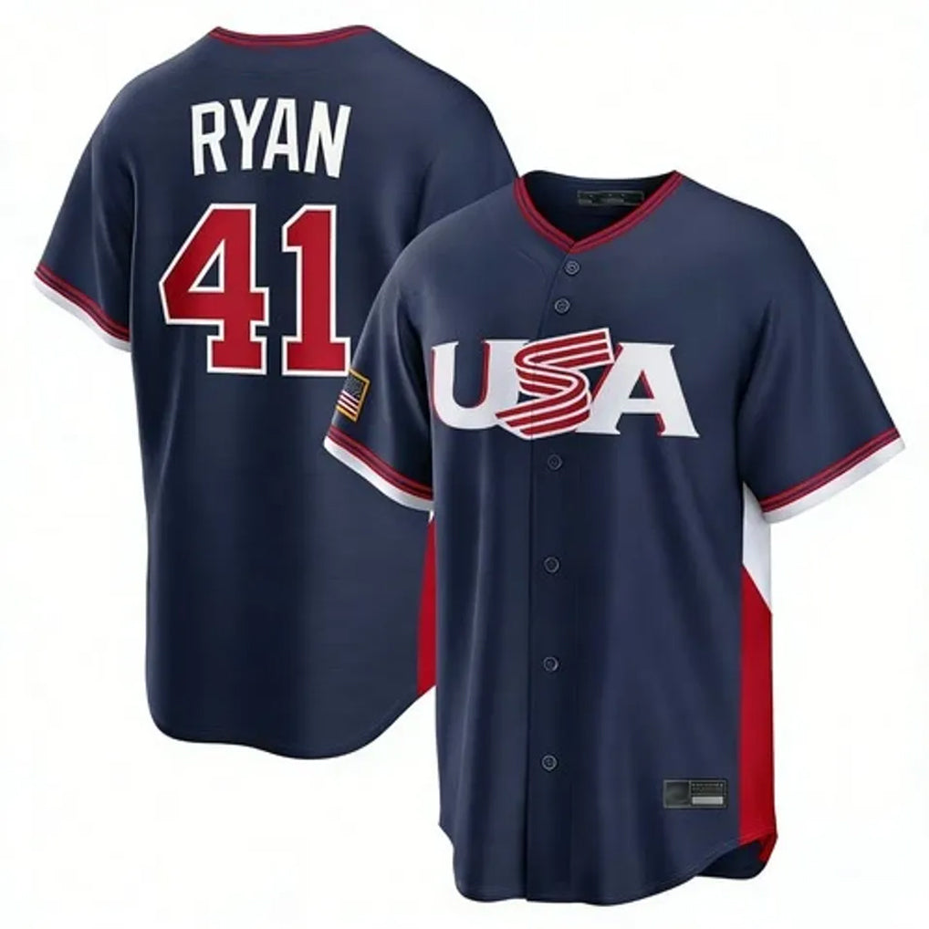 Vanessashop M.Twins #41 Joe Ryan Player Navy USA 2026 World Classic Limited Home Stitched Jerseys