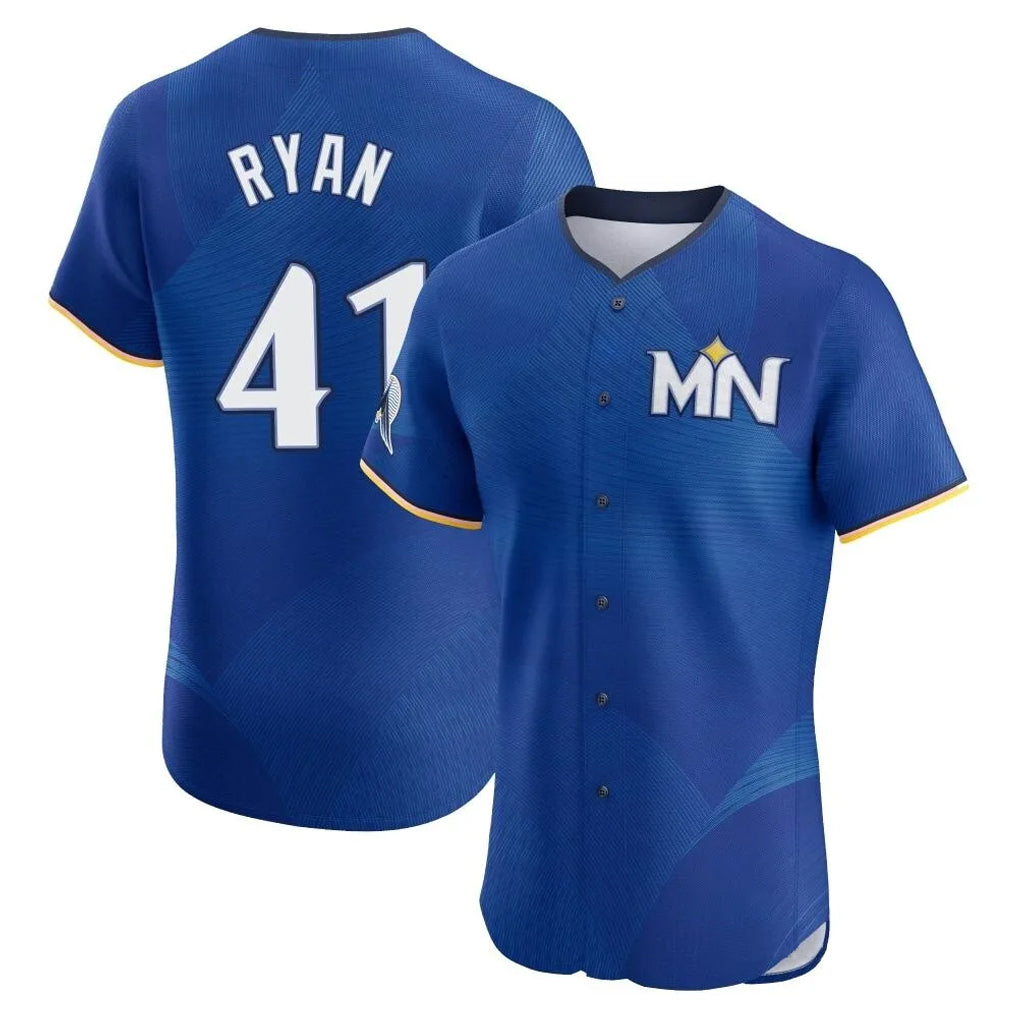 Vanessashop M.Twins #41 Joe Ryan Player Royal City Connect Limited Elite Home Stitched Jerseys