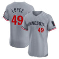 Vanessashop M.Twins #49 Pablo Lopez Player Gray Home Limited Elite Stitched Jerseys