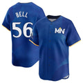 Vanessashop M.Twins #56 Josh Bell Player Royal City Connect Limited Home Stitched Jerseys