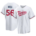Vanessashop M.Twins #56 Josh Bell Player White Home Game Stitched Jerseys