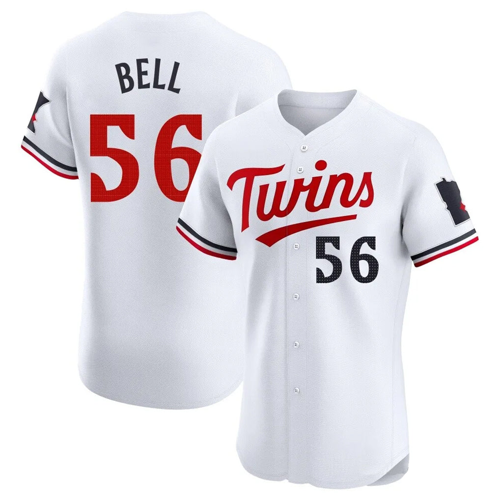 Vanessashop M.Twins #56 Josh Bell Player White Home Limited Stitched Jerseys