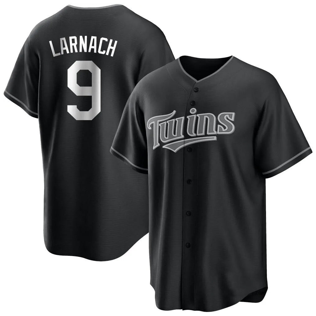 Vanessashop M.Twins #9 Trevor Larnach Player Black Home Game Stitched Jerseys