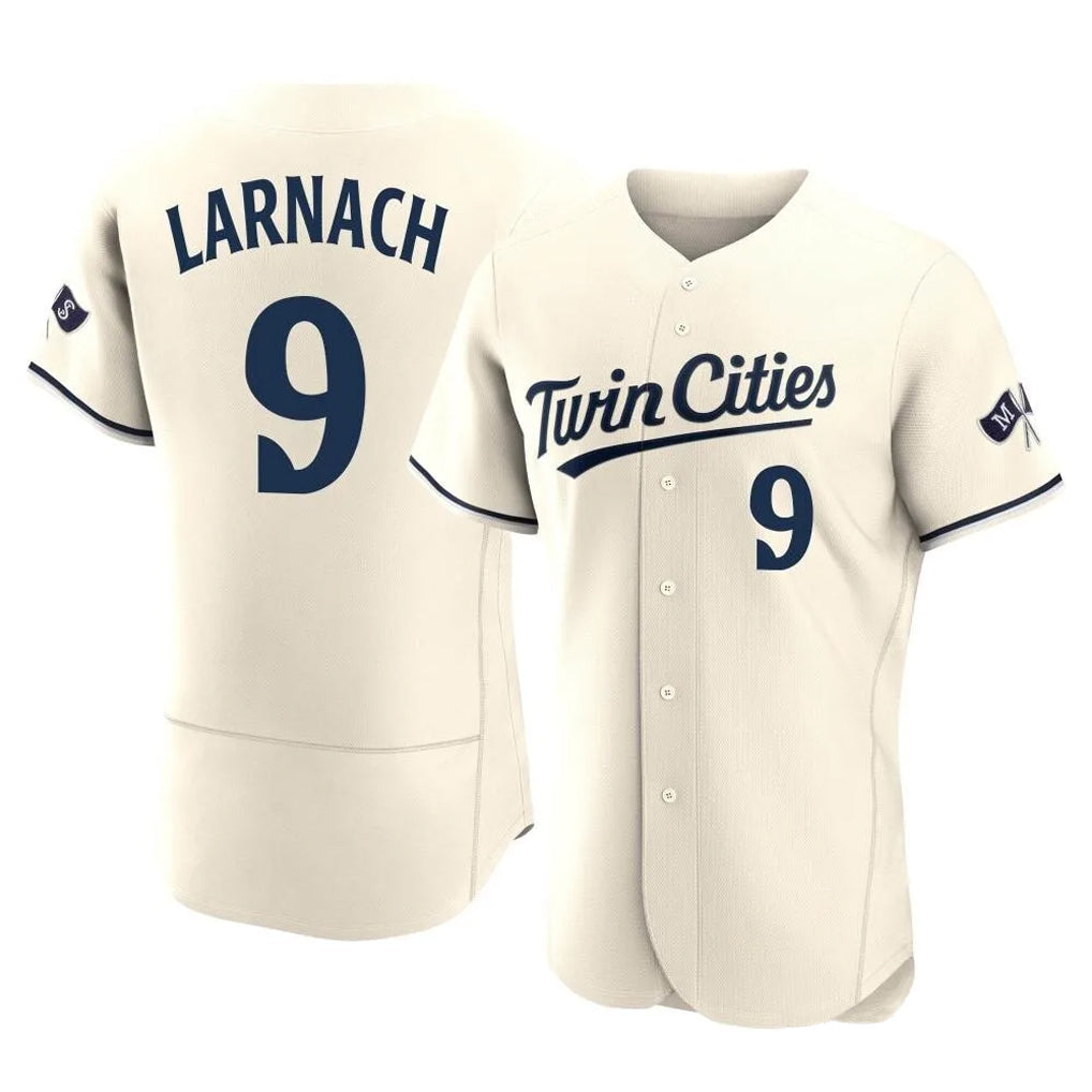 Vanessashop M.Twins #9 Trevor Larnach Player Cream Home Limited Elite Stitched Jerseys