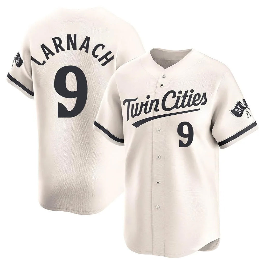 Vanessashop M.Twins #9 Trevor Larnach Player Cream Home Limited Stitched Jerseys