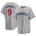 Vanessashop M.Twins #9 Trevor Larnach Player Gray Game Limited Home Stitched Jerseys