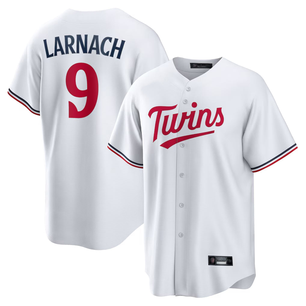 Vanessashop M.Twins #9 Trevor Larnach Player White Home Game Stitched Jerseys