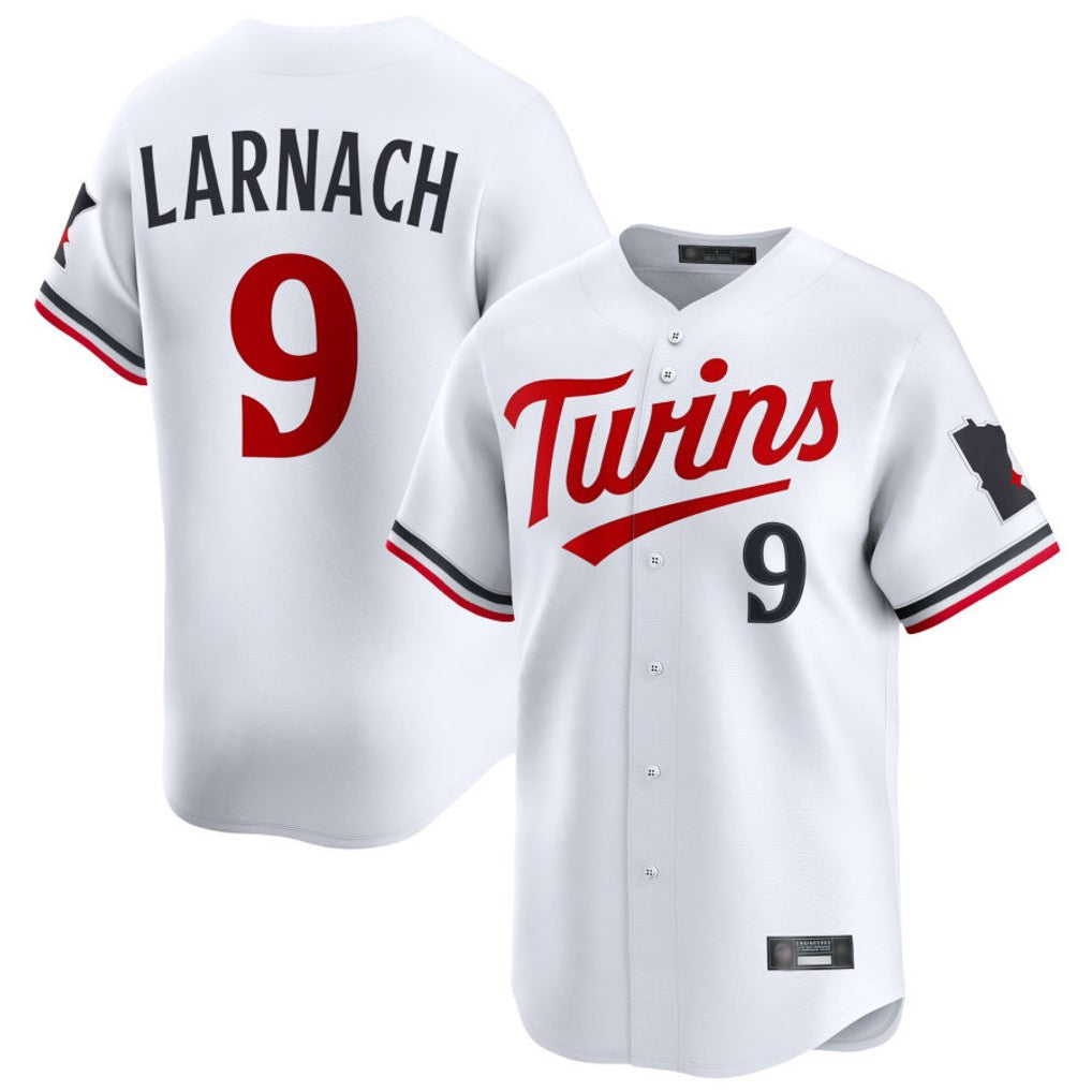Vanessashop M.Twins #9 Trevor Larnach Player White Home Limited Stitched Jerseys