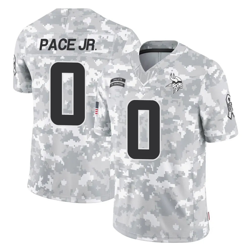 Vanessashop M.Vikings #0 Ivan Pace Jr. Player Arctic Camo Salute To Service Limited Game Stitched Jerseys