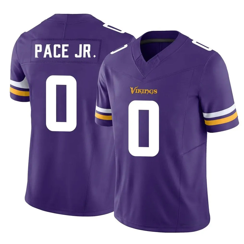 Vanessashop M.Vikings #0 Ivan Pace Jr. Player Purple Limited Vapor F.U.S.E. Home Game Stitched Jerseys