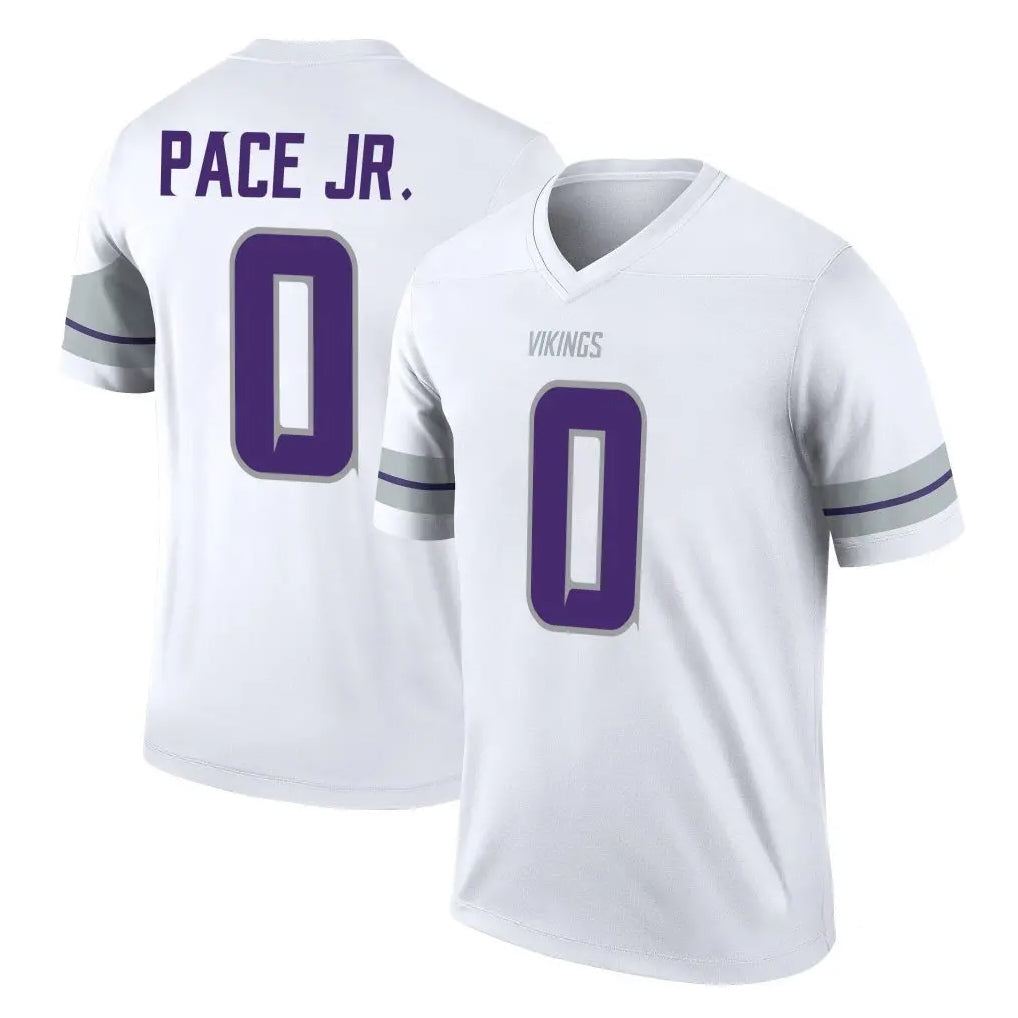 Vanessashop M.Vikings #0 Ivan Pace Jr. Player White Alternate Legend Home Game Stitched Jerseys