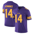 Vanessashop M.Vikings #14 Jauan Jennings Player Purple Limited Color Rush Home Game Stitched Jerseys