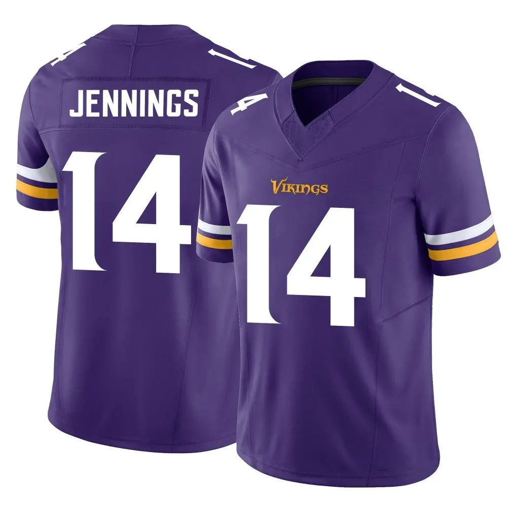Vanessashop M.Vikings #14 Jauan Jennings Player Purple Limited Vapor F.U.S.E. Home Game Stitched Jerseys