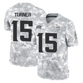 Vanessashop M.Vikings #15 Dallas Turner Player Arctic Camo Salute To Service Limited Game Stitched Jerseys