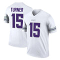 Vanessashop M.Vikings #15 Dallas Turner Player White Alternate Legend Home Game Stitched Jerseys